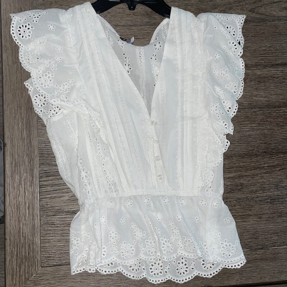 simplee apparel white dressy top